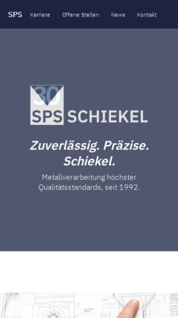 Vorschau der mobilen Webseite www.sps.de, SPS Schiekel Präzisionssysteme GmbH