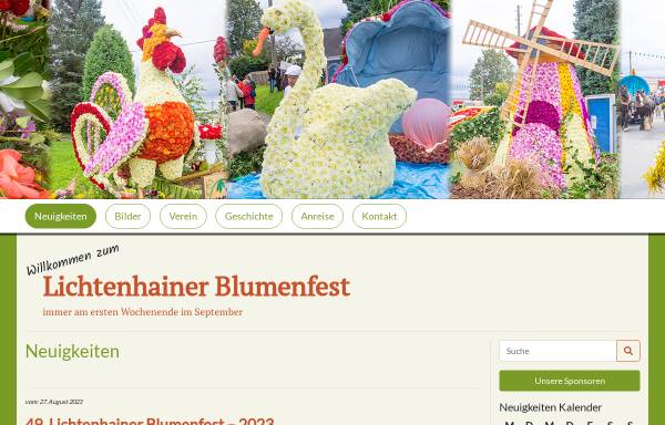 Vorschau von www.lichtenhainer-blumenfest.de, Lichtenhainer Blumenfest