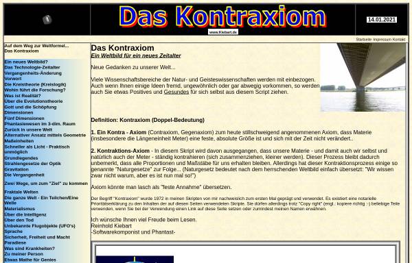 Vorschau von www.kiebart.de, Das Kontraxiom: Ein neues Weltbild?