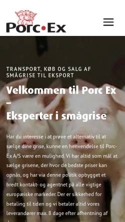 Vorschau der mobilen Webseite www.porc-ex.dk, Porc-Ex Breeding A/S