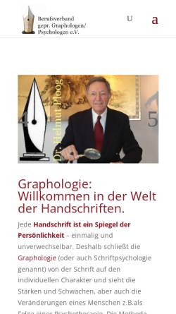 Vorschau der mobilen Webseite graphologie.de, Berufsverband Deutscher Graphologen