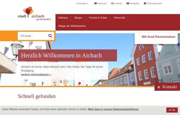 Vorschau von www.aichach.de, Stadt Aichach