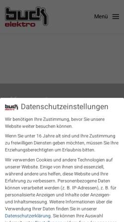Vorschau der mobilen Webseite elektro-buck.de, Buck Elektro
