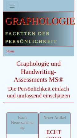 Vorschau der mobilen Webseite www.grapho.ch, Graphologie & Handwriting-Assessment
