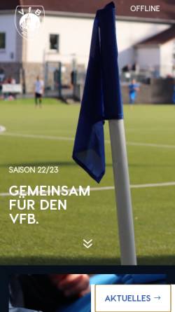 Vorschau der mobilen Webseite vfb-altena-fussball.de, VfB Altena 1912 e.V.