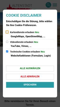 Vorschau der mobilen Webseite www.altenstadt.de, Altenstadt