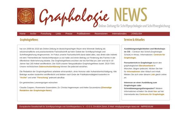 Vorschau von www.graphologie-news.net, Graphologie News