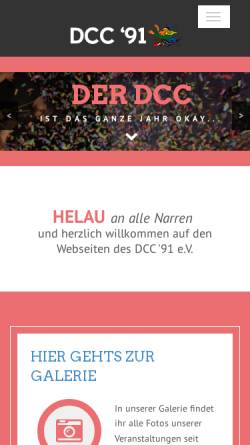 Vorschau der mobilen Webseite www.dcc91.de, Dammer Carneval Club '91 e.V.