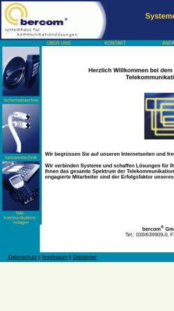 Vorschau der mobilen Webseite www.bercom.de, bercom GmbH