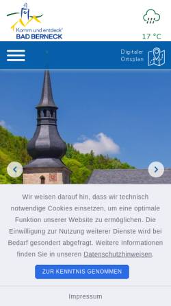 Vorschau der mobilen Webseite bad-berneck.de, Bad Berneck