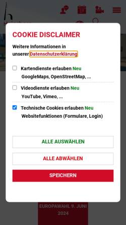 Vorschau der mobilen Webseite www.heinsberg.de, Heinsberg