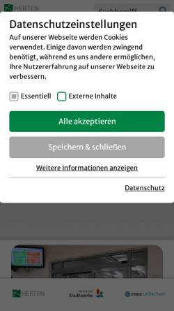 Vorschau der mobilen Webseite www.herten.de, Herten