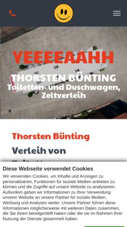 Vorschau der mobilen Webseite www.toiletten-verleih.de, Yeeaahh Toilettenwagen und Duschwagen Verleih