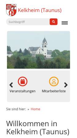Vorschau der mobilen Webseite www.kelkheim.de, Kelkheim am Taunus