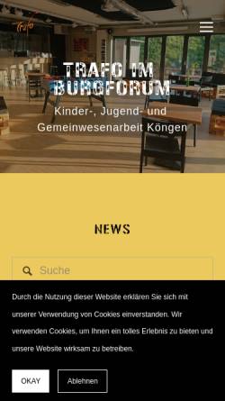 Vorschau der mobilen Webseite www.jugendhaus-trafo.de, 3k-Fest(ival)