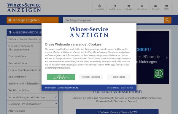 Vorschau von www.winzer-service.de, Winzer-Service Dienstleistungsagentur