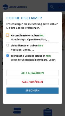 Vorschau der mobilen Webseite www.niedernhausen.de, Niedernhausen