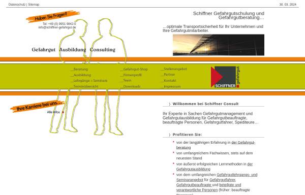 Vorschau von www.schiffner-gefahrgut.de, Schiffner Consult GbR