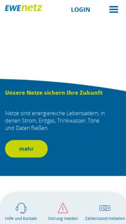 Vorschau der mobilen Webseite www.ewe-netz.de, EWE TEL GmbH