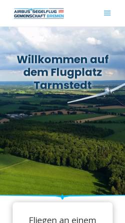 Vorschau der mobilen Webseite www.sfg-bremen.de, Airbus Weserfluggemeinschaft e.V.