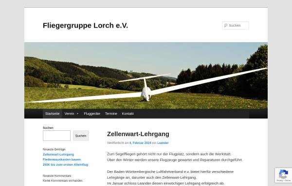 Vorschau von fg-lorch.de, Fliegergruppe Lorch