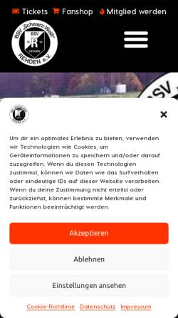 Vorschau der mobilen Webseite www.bsv-rehden.de, BSV Rehden