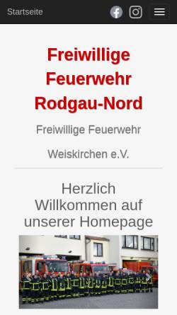Vorschau der mobilen Webseite www.feuerwehr-weiskirchen.de, Freiwillige Feuerwehr Weiskirchen