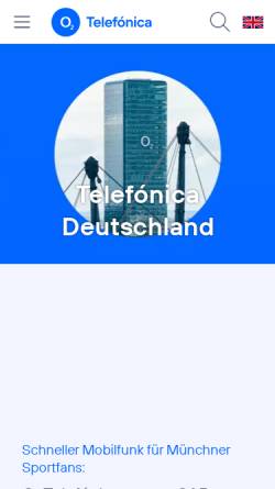 Vorschau der mobilen Webseite www.telefonica.de, Telefónica Deutschland GmbH