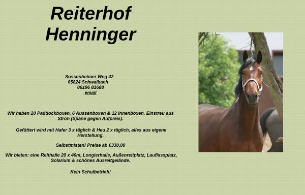 Vorschau von www.reiterhof-henninger.de, Reiterhof Henninger