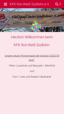 Vorschau der mobilen Webseite kfk-suedlohn.de, KFK Rot-Weiß Südlohn e.V.