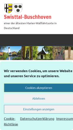 Vorschau der mobilen Webseite www.swisttal-buschhoven.de, Buschhoven-Info