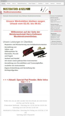 Vorschau der mobilen Webseite www.floeten-harry.de, Musikinstrumentenbau Kellmann