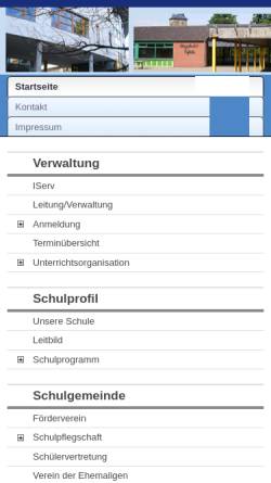 Vorschau der mobilen Webseite www.gymnasium-wk.de, Städtisches Gymnasium