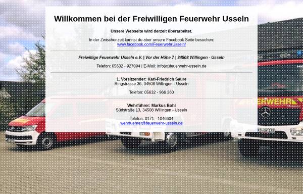 Vorschau von www.feuerwehr-usseln.de, Freiwillige Feuerwehr Usseln e.V.