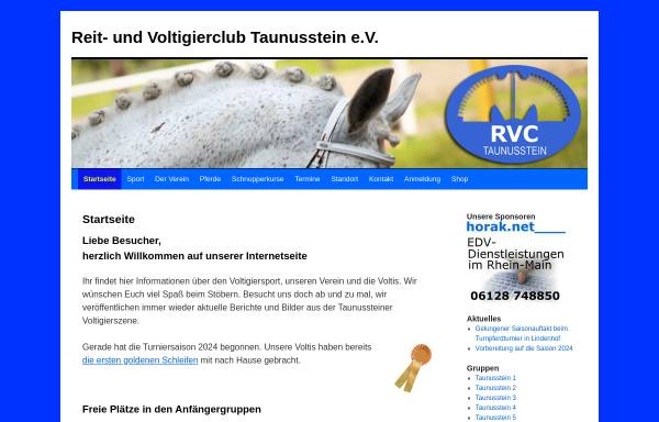 Vorschau von www.rvctaunusstein.de, Reit- und Voltigierclub Taunusstein
