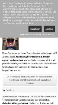 Vorschau der mobilen Webseite www.zella-mehlis.de, Zella-Mehlis