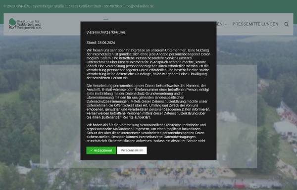 Kuratorium für Waldarbeit und Forsttechnik e.V. (KWF)