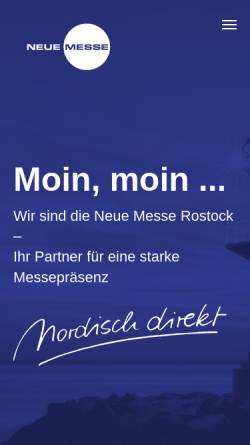 Vorschau der mobilen Webseite www.neue-messe-rostock.de, Neue Messe GmbH