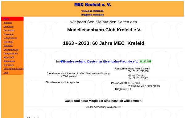 Vorschau von www.mec-krefeld.de, MEC Krefeld e. V.