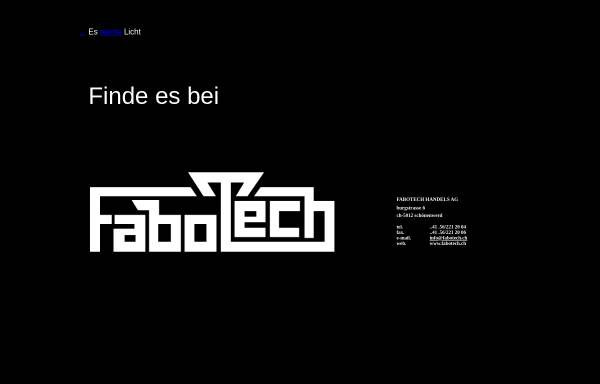 Vorschau von www.fabotech.ch, Fabotech Handels AG