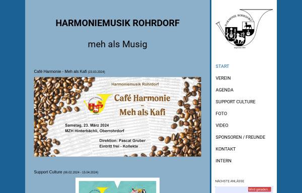 Vorschau von www.harmonierohrdorf.ch, Harmoniemusik Rohrdorf