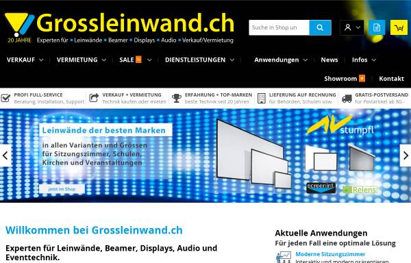 Vorschau von www.grossleinwand.ch, Wolf Media - New Media Marketing & Events