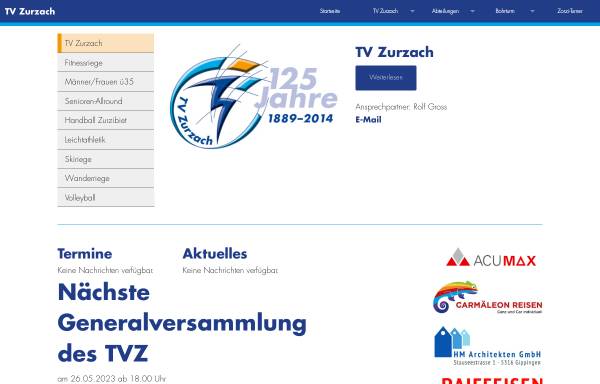 Vorschau von www.tvzurzach.ch, Zuzacher Turnverein