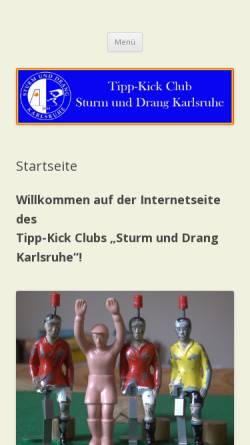 Vorschau der mobilen Webseite www.sturmdrang.de, Sturm und Drang Karlsruhe