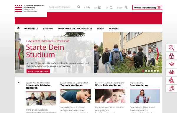 Vorschau von www.fh-brandenburg.de, Fachhochschule Brandenburg