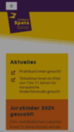 Vorschau der mobilen Webseite goldenerspatz.de, Goldener Spatz Gera