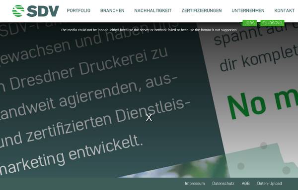 Vorschau von www.sdv.de, Sächsisches Druck- und Verlagshaus AG