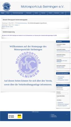 Vorschau der mobilen Webseite www.msc-sielmingen.de, Motorsportclub Sielmingen e.V.