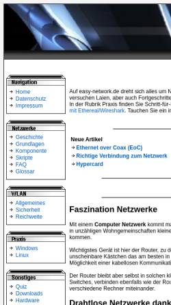 Vorschau der mobilen Webseite www.easy-network.de, easy-network.de