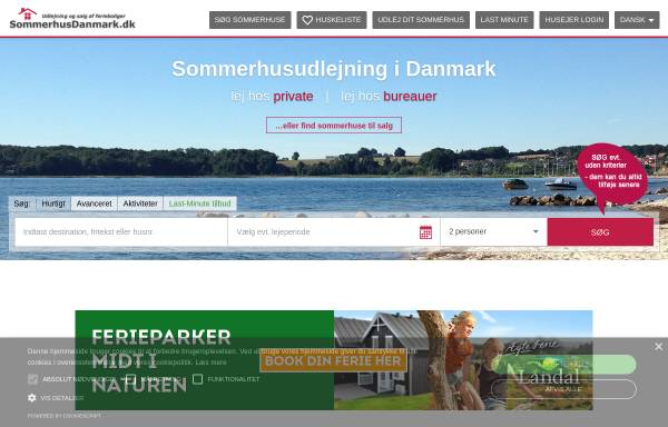 Vorschau von www.sommerhusdanmark.dk, SommerhusDanmark.dk